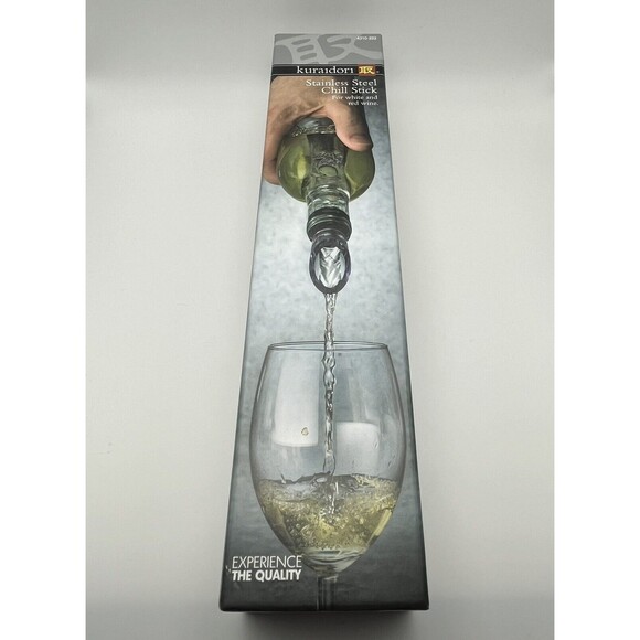 Kuraidori Stainless Steel Wine Chill Stick for Red and White Wine New In Box - Picture 2 of 6